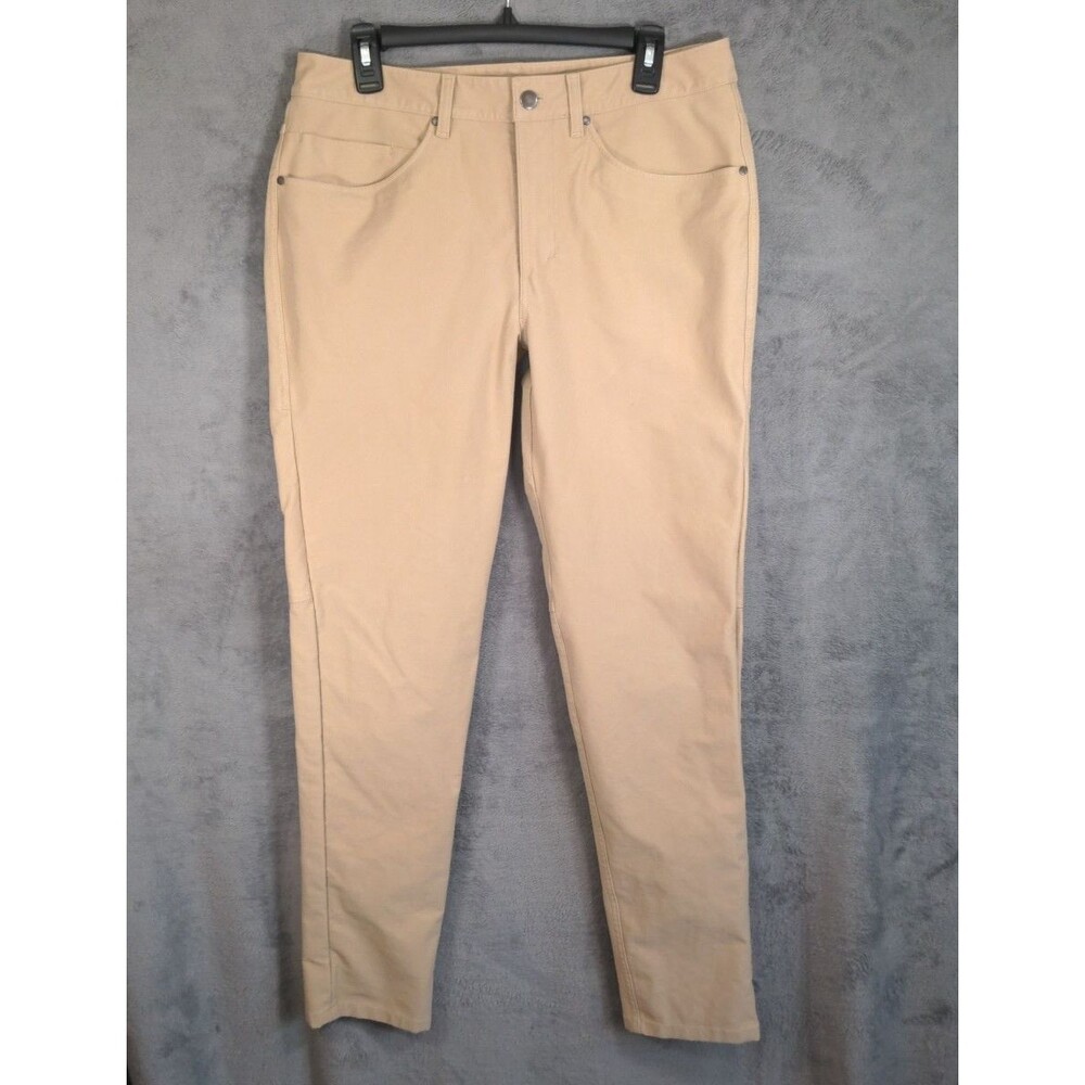 Lululemon ABC Pant Slim Utilitech Abrasion Resistant Men's 32x 32 Beige Khaki